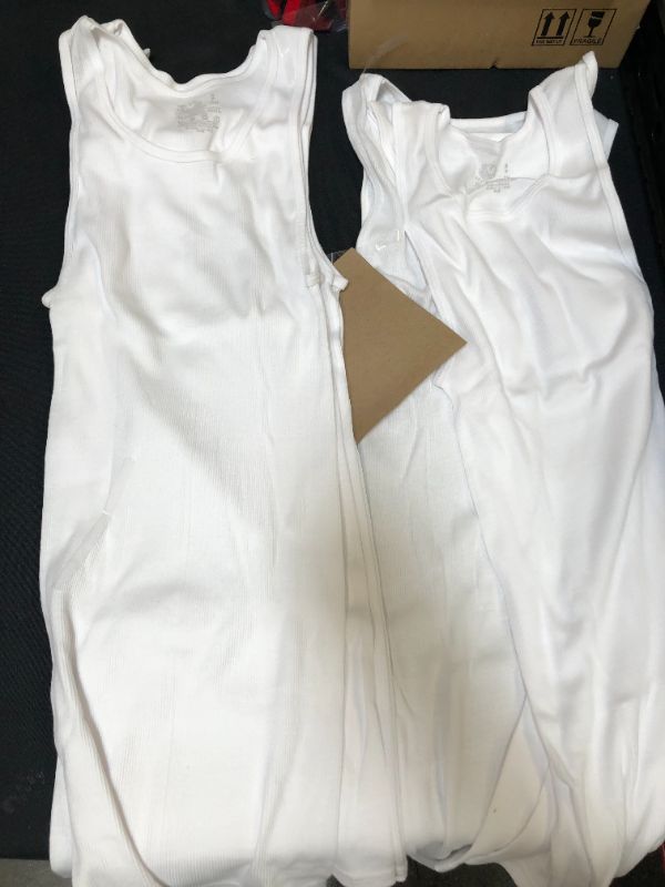 Photo 2 of hanes tank top color white size small 7 count 