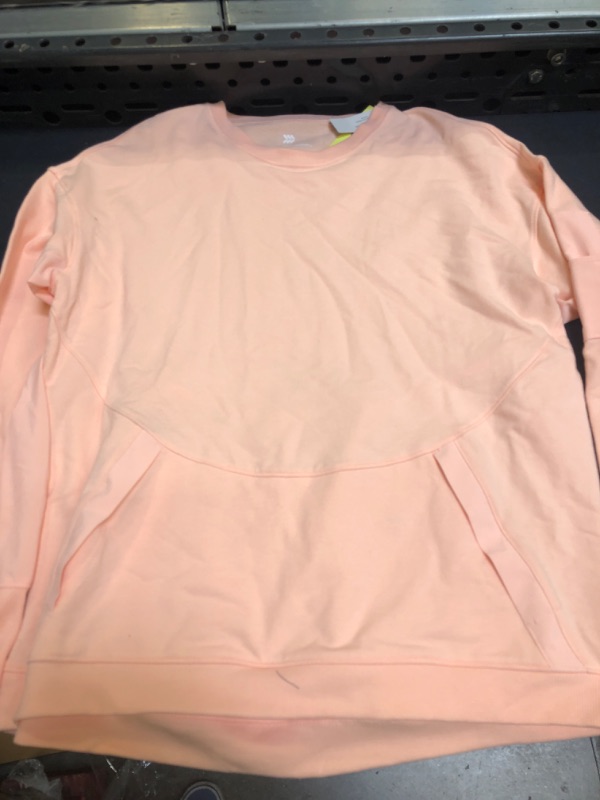 Photo 2 of Girls' Medium Cozy Lightweight Fleece Crewneck Sweatshirt - All in Motion™, Light Pink 


