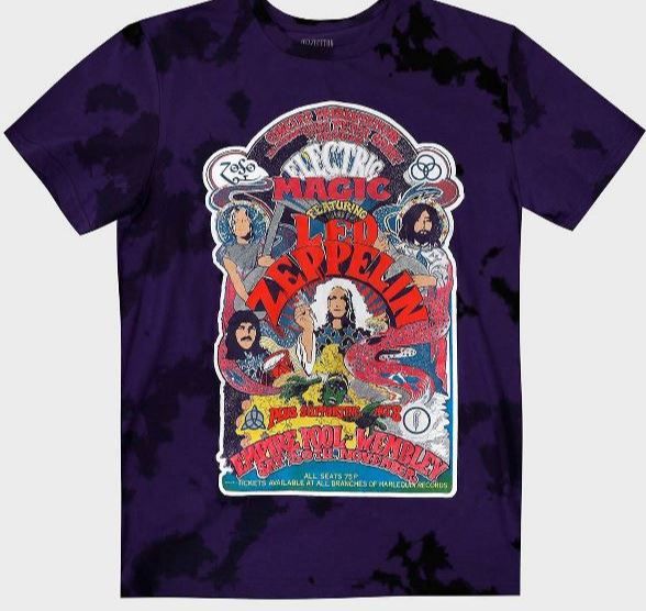 Photo 1 of Men's Led Zeppelin Short Sleeve Graphic T-Shirt - Purple, SIZE LARGE

