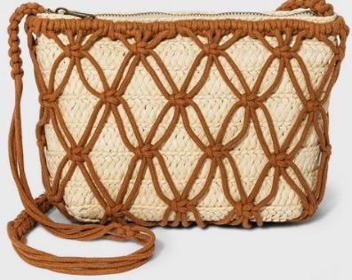 Photo 1 of Straw Crossbody Bag - Universal Thread™

