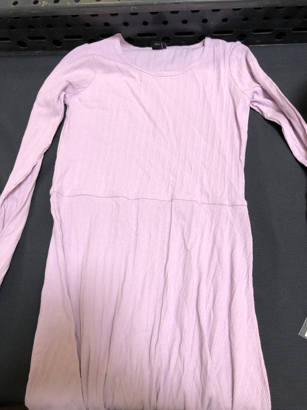 Photo 2 of Art Class Girls' Skater Long Sleeve Dress Brushed Violet Size L (10/12) 

