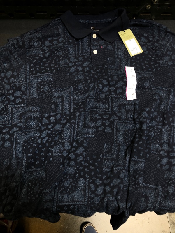 Photo 2 of Men's Short Sleeve Must Have Polo Shirt - Goodfellow & Co™ Blue/Paisley XXL