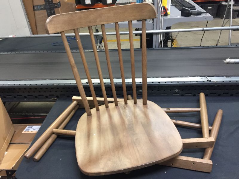 Photo 3 of  Livinia Toto Dining Chair Set of Two, High Spindle Back Solid Rubber Wood Side Chairs (Walnut)
