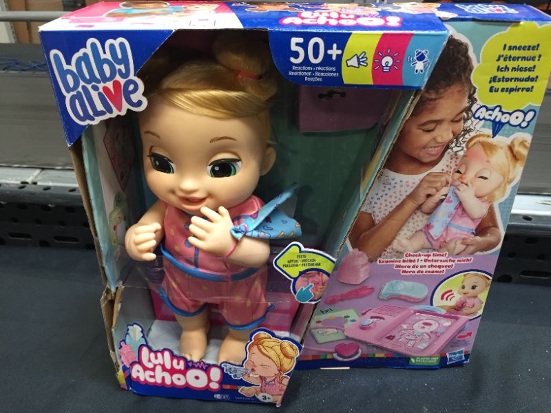 Photo 1 of  Baby Alive Lulu Achoo Baby Doll - Blonde Hair---damage Packaging 
