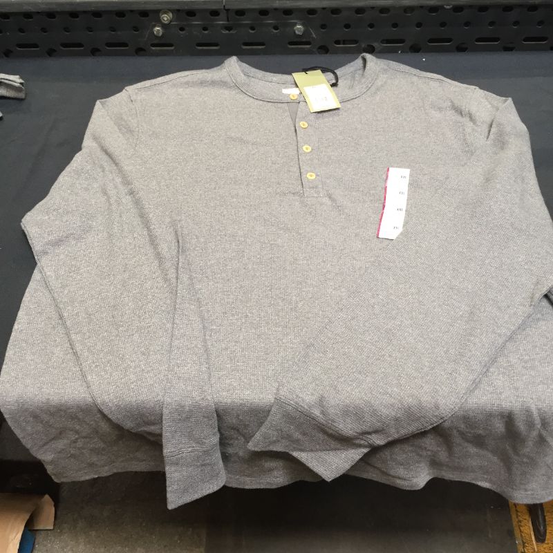 Photo 1 of Men's Long Sleeve Textured Henley Shirt - Goodfellow & Co™ ----TOP ONLY XXL

