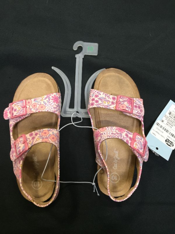 Photo 2 of  Toddler Reagan Floral Print Footbed Sandals - Cat & Jack Pink size 10