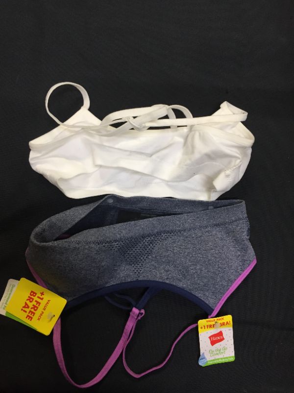 Photo 1 of 2 pack Hanes size small girls bras 