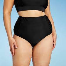 Photo 1 of Women's Plus Size High Waist Bikini Bottom - Kona Sol Black 1X