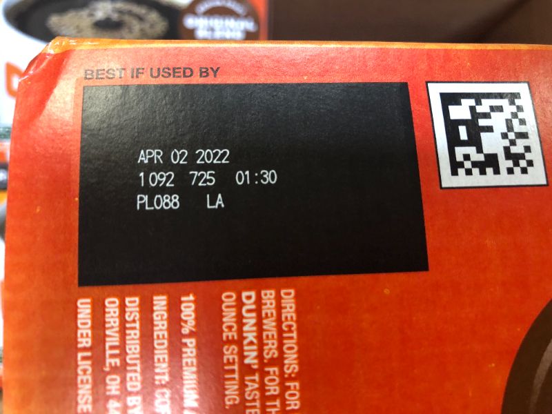 Photo 4 of Dunkin' Original Blend Medium Roast Coffee, 88 Count K-Cup Pods, 22 Count (Pack of 4)--bb April 2022
