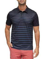 Photo 1 of HAVEN STRIPED PERFORMANCE POLO color blue size medium 