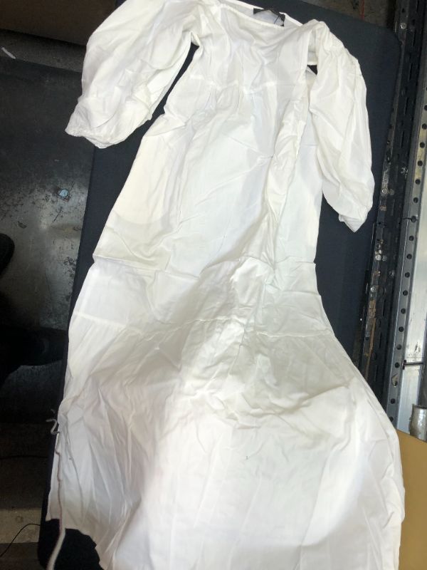 Photo 1 of womens dress puffy sleeves color white size large