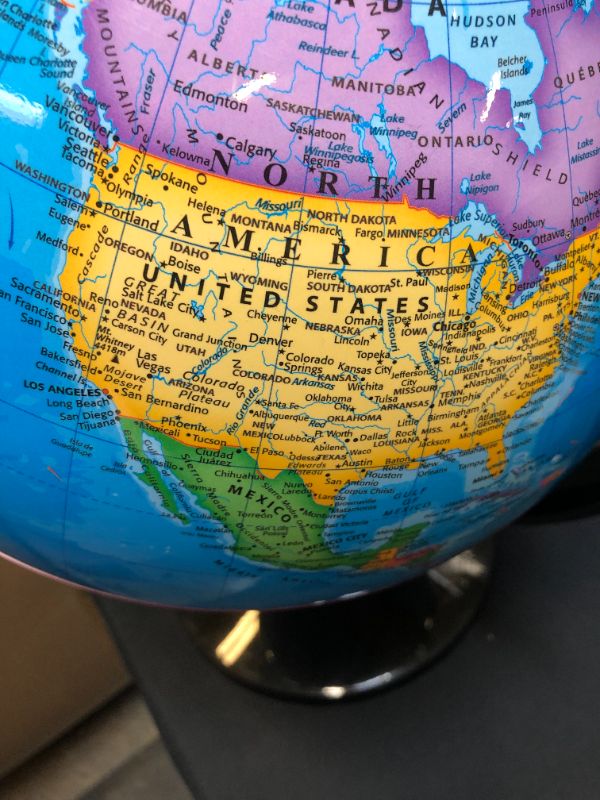 Photo 3 of  World Globe for Kids - Scout 13” Desk Classroom Decorative Globe with Stand