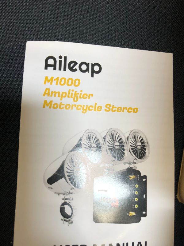 Photo 1 of Aileap 1000W Motorcycle Audio 4 Channel Amplifier Stereo Bluetooth Speaker with MP3 FM Radio USB SD Card for ATV/UTV/Boat/Marine
