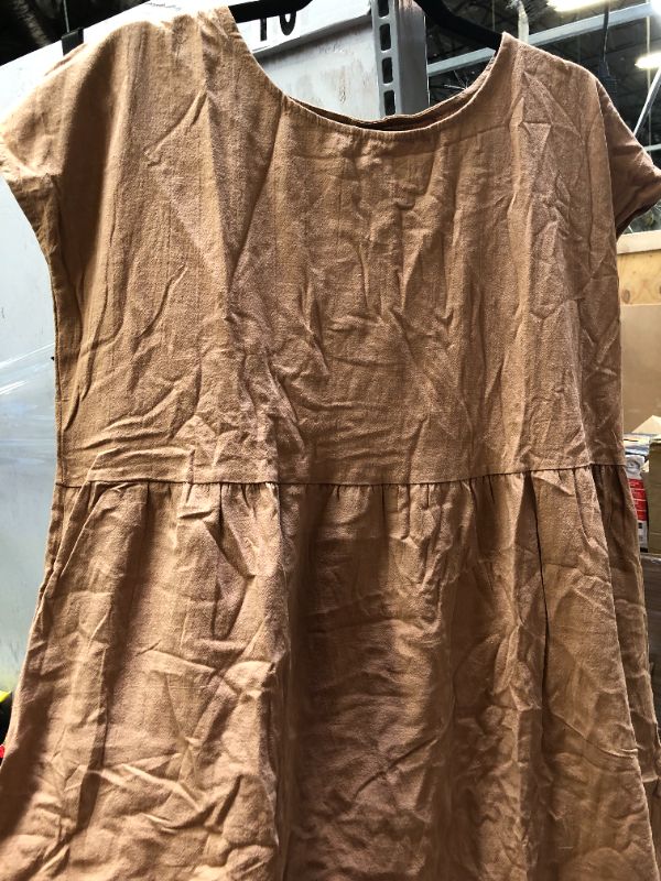 Photo 1 of womens plus size short sleeve dress color brown size 3XL