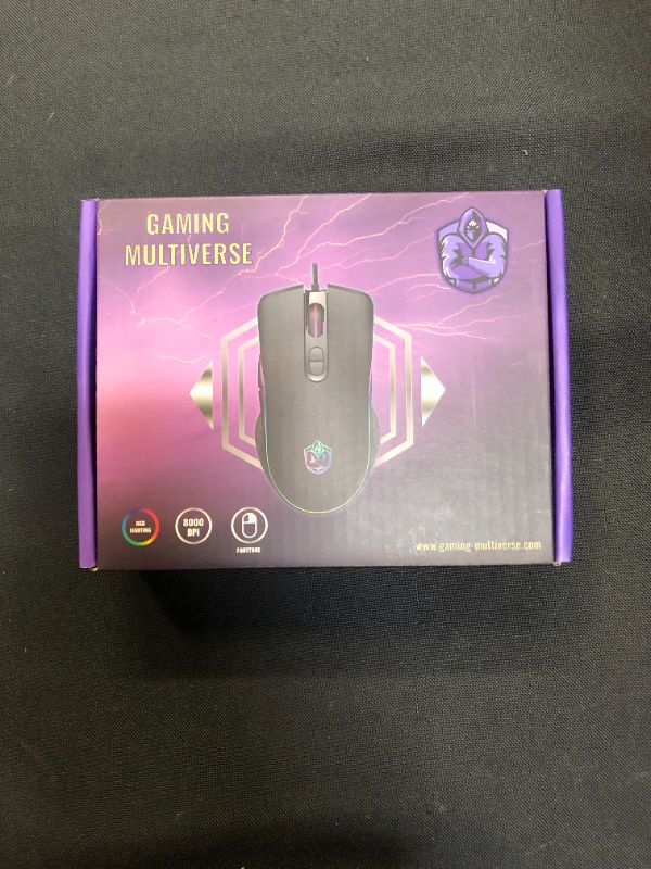 Photo 2 of Gaming Multiverse 8000 DPI 1000Hz RGB Wired PROGRAMMABLE+Software for Buttons, RGB Modes Gaming Mouse for Laptop Desktop 7 Buttons DPI 1000,1600,3200,6400, 8000. Windows VISTA/XP/7/8/10, MAC, OSX
