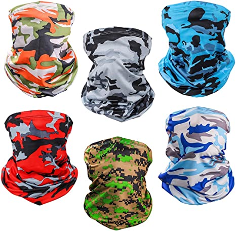 Photo 1 of 4 PCK SUNFEID Bandanas Neck Gaiter Scarf Face Protection Neck Gaiters for Men Summer 6 PCS
