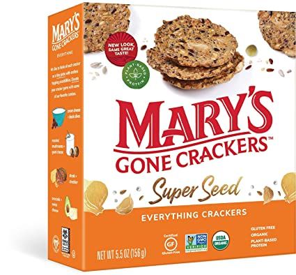 Photo 1 of 3 PCK Mary's Gone Crackers Super Seed Crackers, Organic Plant Based Protein, Gluten Free, Everything, 5.5 Ounce
EXP JULY 2022