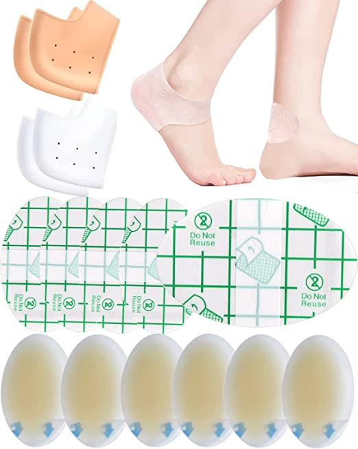 Photo 1 of 110 PCS Heel Protector Foot Care Protection Pad,100 PCS Invisible Foot Care Sticker, 6 PCS Blister Pads, 4 PCS Gel Heel Protectors,Anti-wear Shoe Heel Protectors, Skin Protect from Rubbing Shoes