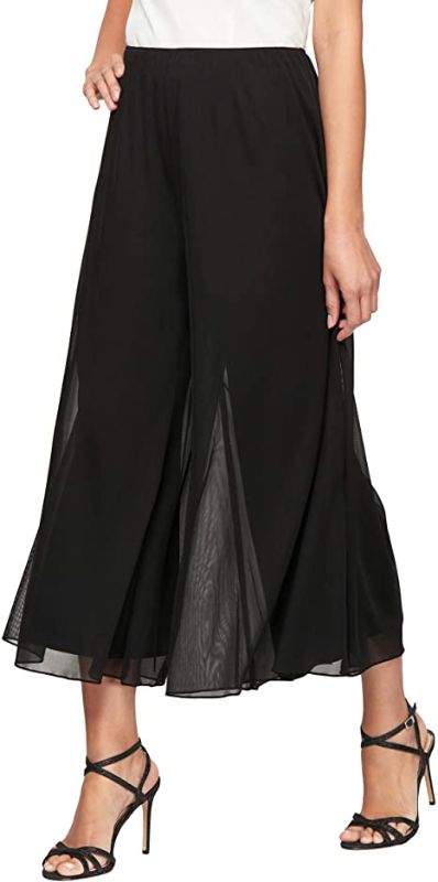 Photo 1 of Alex Evenings Crop Wide Leg Pants in Black at Nordstrom, Size Large