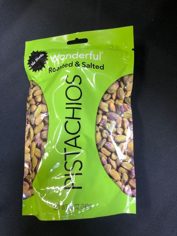 Photo 2 of  Wonderful Roasted & Salted No Shells Pistachios - 12oz

exp- July 13/0222