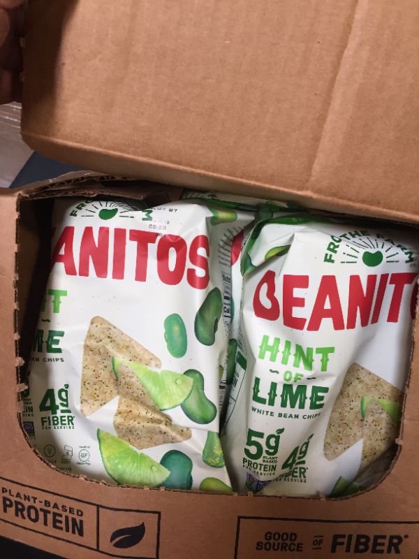 Photo 2 of Beanitos Hint of Lime Bean Chips with Sea Salt Plant Based Protein Good Source Fiber Gluten Free Non-GMO Vegan Corn Free Tortilla Chip Snack 5 Ounce (Pack of 6)

