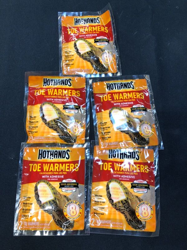 Photo 2 of 5 Pack HotHands Toasti-Toes Toe Warmer up to 8 Hours Safe Max Heat Warmers
