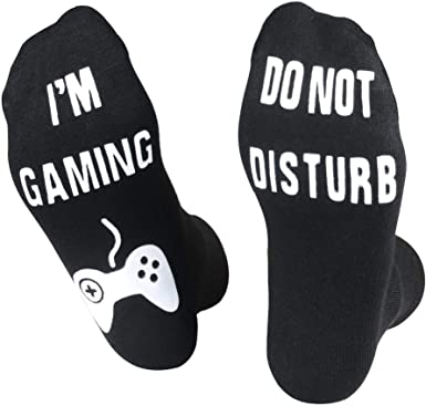 Photo 1 of Do Not Disturb Gaming Socks, Gamer Socks Funny Gifts for Teenage Boys Mens Womens Father Dad Husband Sons Kids Game Lovers Medium / 3 Pairs