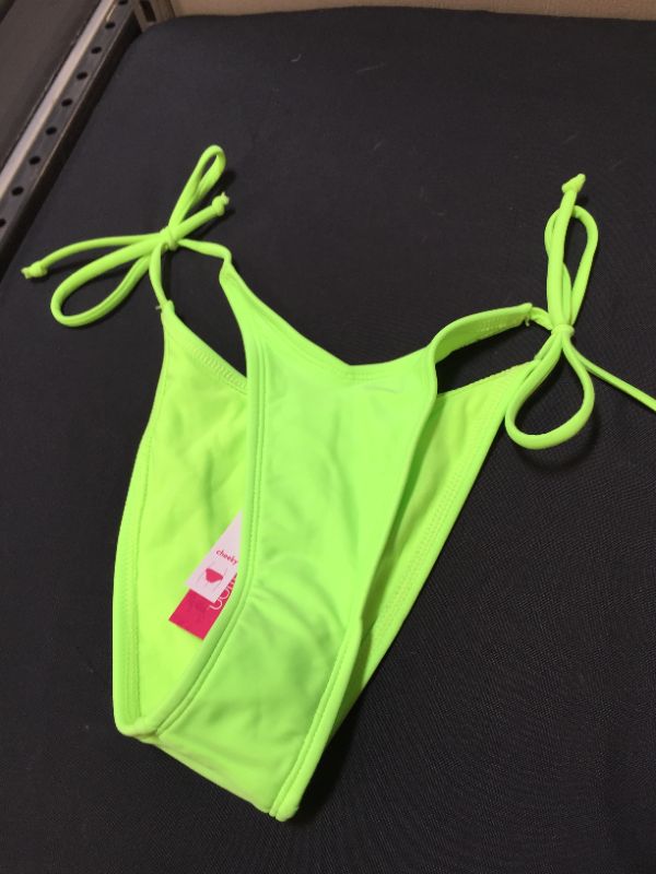 Photo 2 of Juniors' High Leg V-String Bikini Bottom - Xhilaration Lime Green XS