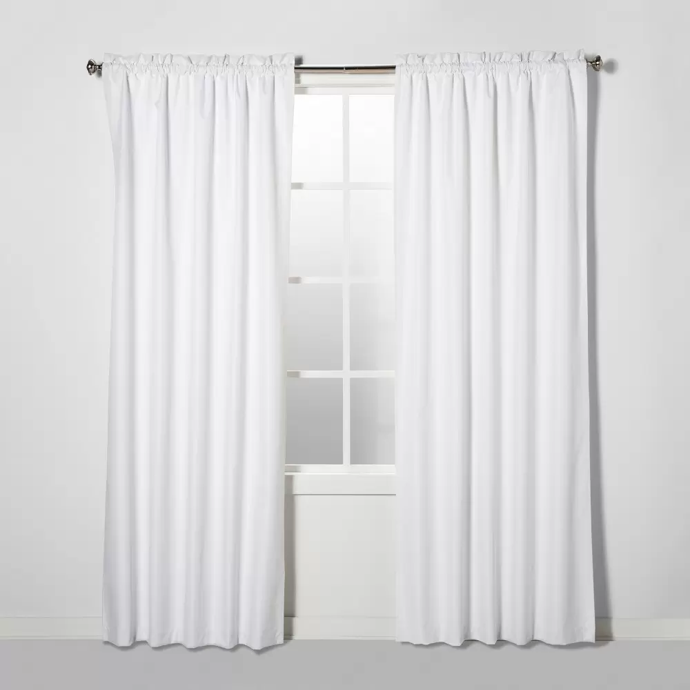 Photo 1 of 63"x42" Braxton Blackout Window Curtain Panel White - Eclipse