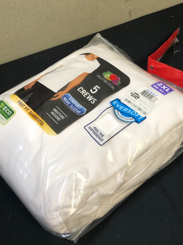 Photo 1 of Fruit of the Loom 5P27Crew 5pk Crew White 2XL 