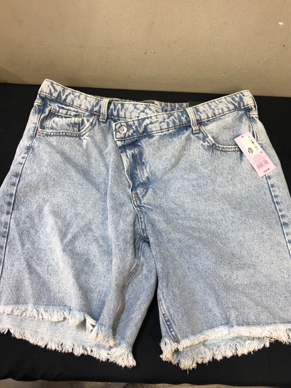 Photo 2 of Women's High-Rise Wide Leg Bermuda Jean Shorts - Wild Fable™ SIZE 18 / 34 WAIST 

