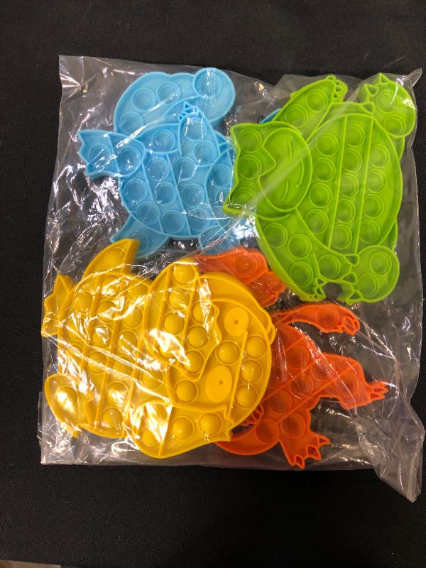 Photo 1 of 4 Packs Pop Poop Toy, Animal Sensory Anxiety Stress Relief Satisfying ADHD Cheap Bubble Po Popper Set, Poppop Gift
