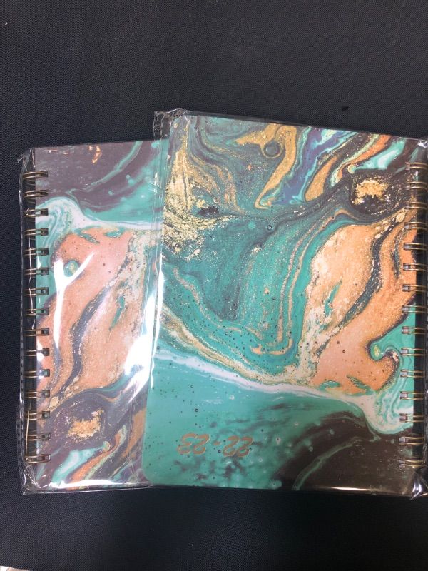 Photo 2 of 2022-2023 Planner from July 2022 - June 2023, 6.3" x 8.4, Academic Yearly Agenda with Hardcover, Elastic Closure, Monthly Tabs, Inner Pocket
2 pack