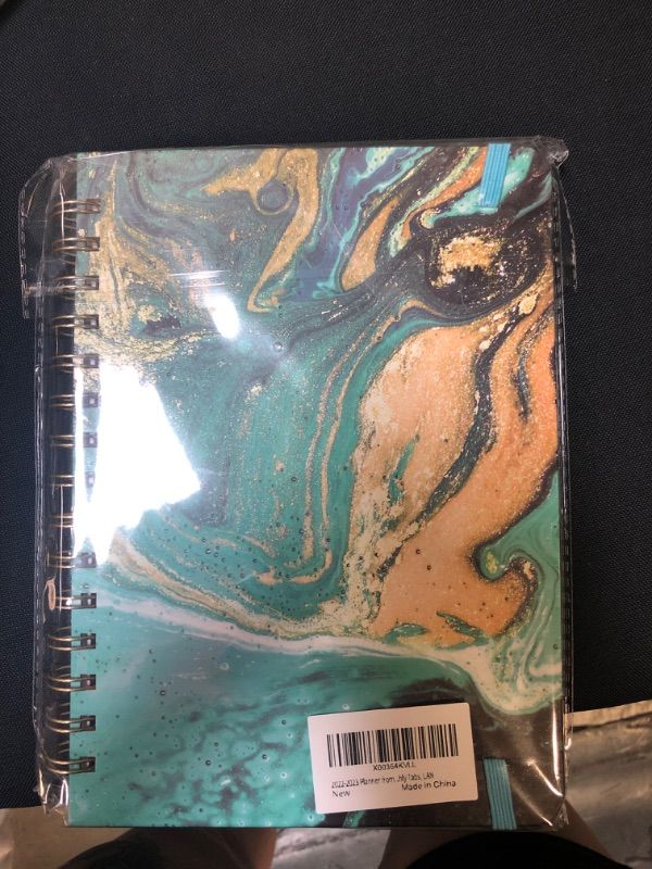 Photo 2 of 2022-2023 Planner from July 2022 - June 2023, 6.3" x 8.4, Academic Yearly Agenda with Hardcover, Elastic Closure, Monthly Tabs, Inner Pocket
