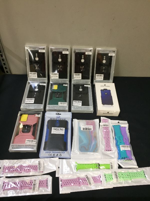 Photo 1 of assorted phone accessories 