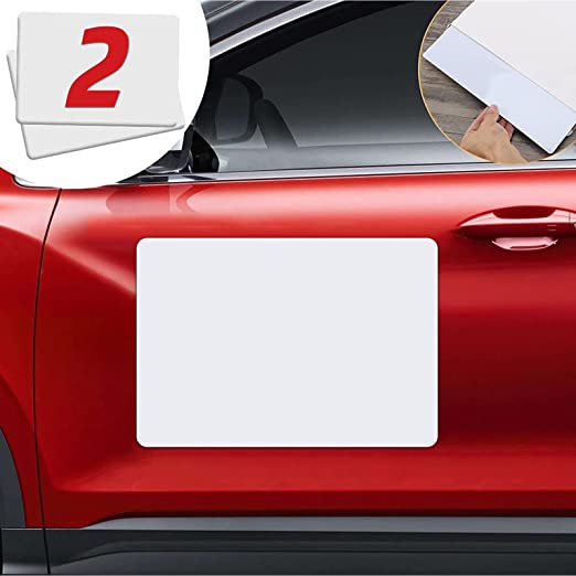 Photo 1 of 2 Pack 17” x12” Blank Magnets with 50 mils, Prevent Car Scratches & Dents, Rounded Corners Blank Car Magnet Set, Magnet for Car to Advertise Business and Cover Company Logo
