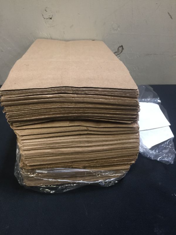 Photo 2 of [200 Pack] Kraft Paper Bags 12.4 x 6 x 4" 8 LB Grocery Lunch Retail Shopping Durable Barrel Sack --- MISSING BAGS 

