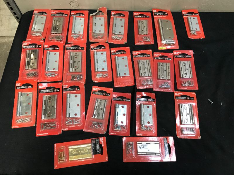 Photo 1 of Door Hinges pack different sizes sold as is 
