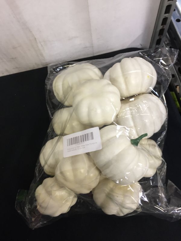 Photo 1 of 12 PACK WHITE FAKE PUMPKINS 