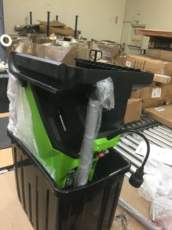 Photo 8 of 120 Volts, 60Hz, 15 Amp, 1800 Watts Corded Chipper Shredder - Gray - Earthwise