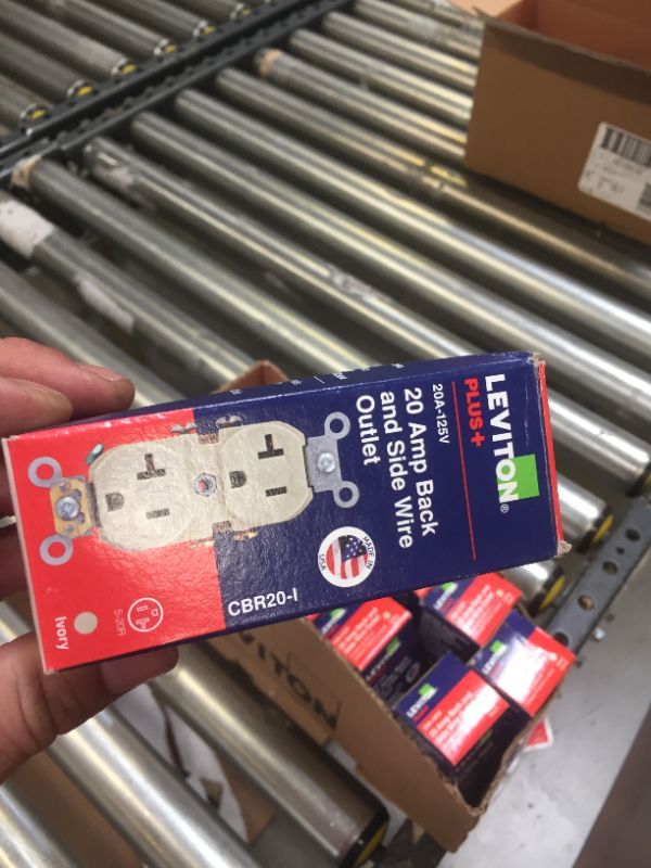 Photo 2 of 12--20 Amp Commercial Grade Duplex Outlet, Ivory
