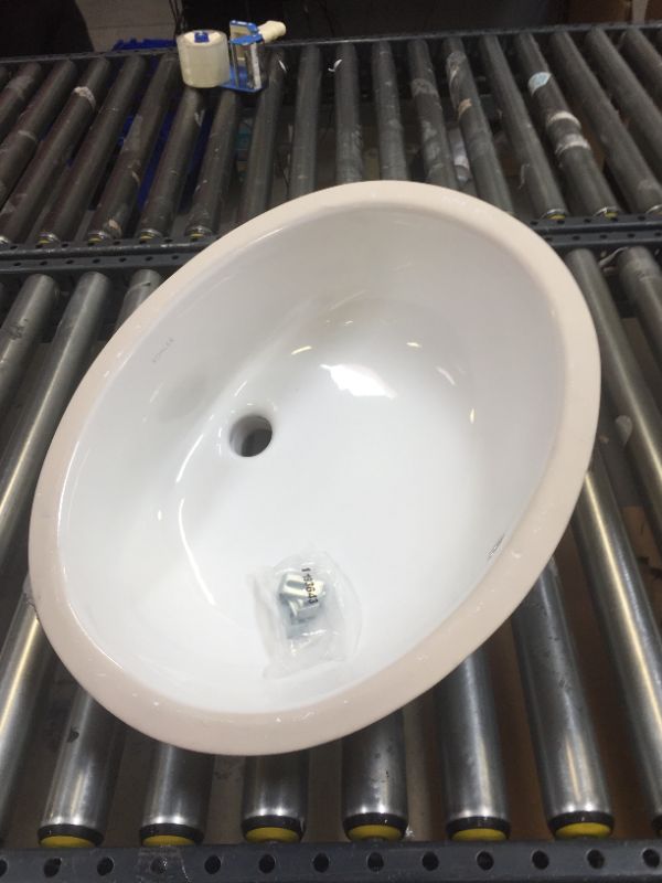 Photo 3 of Caxton Vitreous China Undermount Bathroom Sink in White with Overflow Drain
