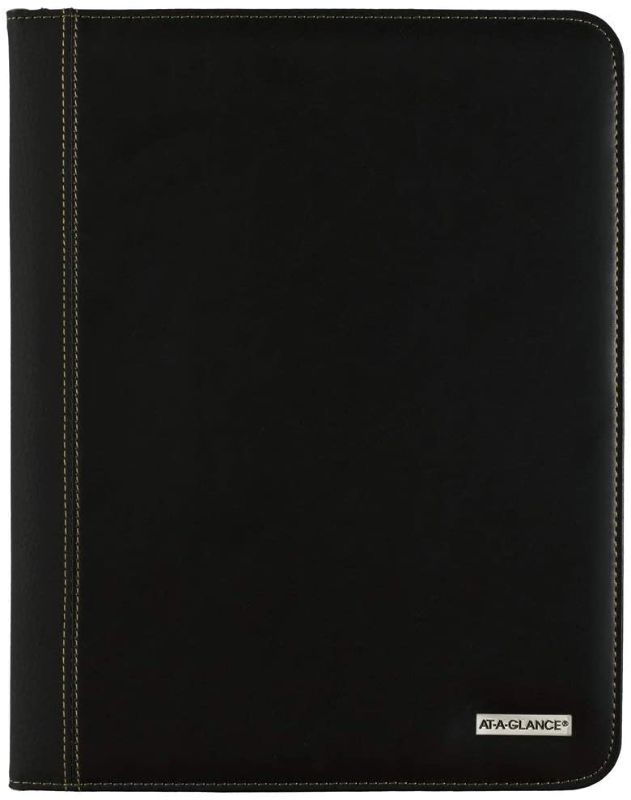 Photo 1 of 2021 Monthly Padfolio by AT-A-GLANCE, 9" x 11", Large, Executive, Black (702900521)
