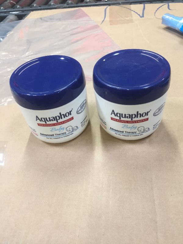 Photo 2 of  2 Aquaphor Healing Ointment Advanced Therapy for Baby Dry Skin and Diaper Rash, 14 Oz Jar
