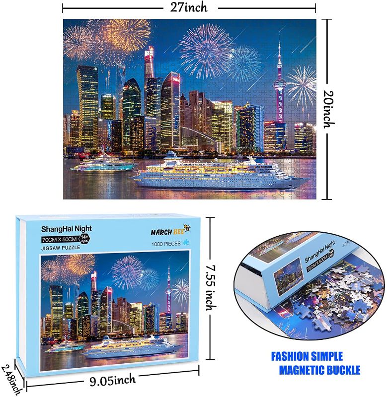 Photo 1 of Jigsaw Puzzle 1000 Pieces Puzzles-Cityscape -27 x 20 Inch-