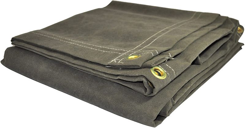 Photo 1 of  Green Heavy Duty Canvas Tarp DRY TOP (10’x12’)
