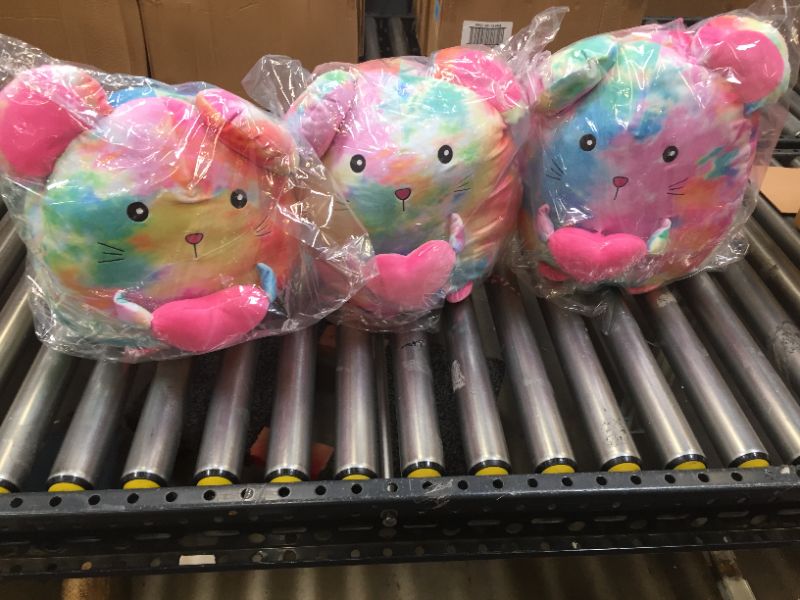 Photo 2 of 2 Scoops Tie Dye Mouse Shaped Plush---SET OF 3---
