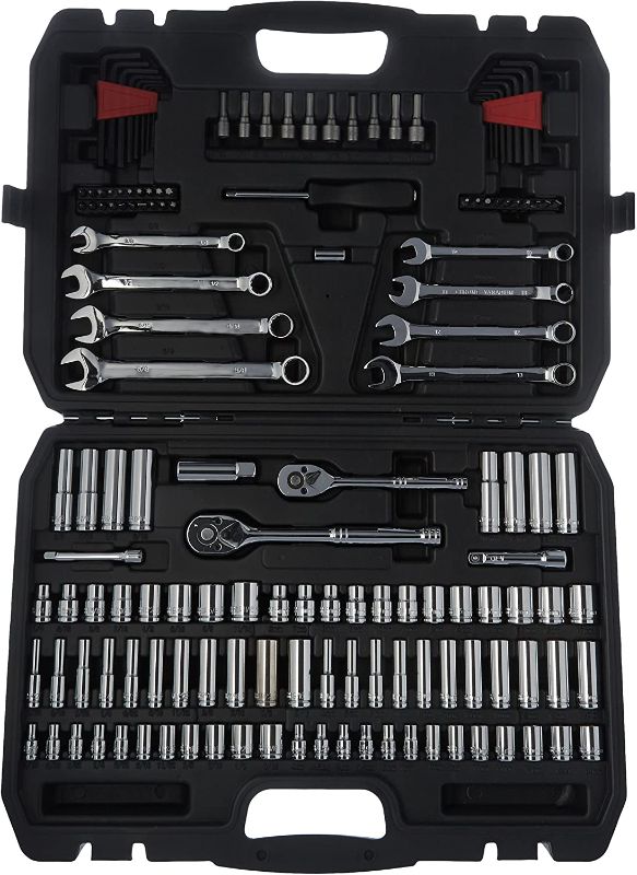 Photo 1 of Amazon Basics Mechanics Socket Set, 145-Piece
