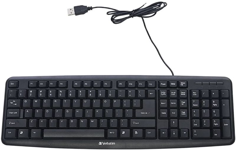 Photo 1 of Verbatim 99201 SLIMLINE CORDED USB KEYBOARD BLACK -
