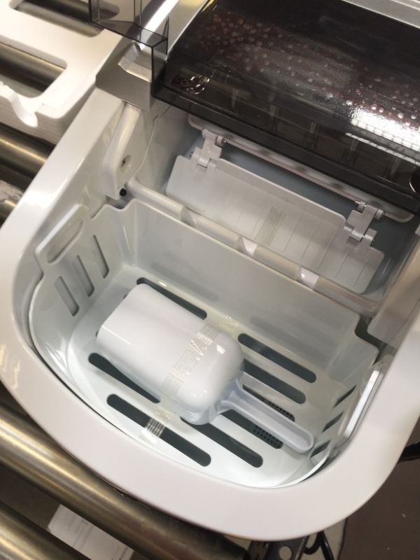 Photo 1 of Frigidaire EFIC103-AMZ-SC Counter Top Maker with Over-Sized Ice Bucket, Stainless Steel, Self Cleaning Function, Heavy Duty, Stainless
